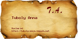 Tuboly Anna névjegykártya